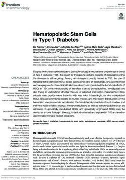 Hematopoietic Stem Cells in Type 1 Diabetes - Frontiers