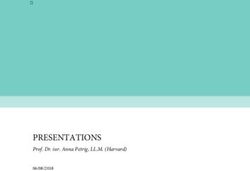 PRESENTATIONS Prof. Dr. iur. Anna Petrig, LL.M. (Harvard) 06/08/2018