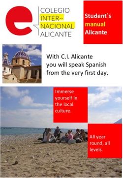Student s manual Alicante - With C.I. Alicante you will speak Spanish from the very first day - Colegio Internacional Alicante