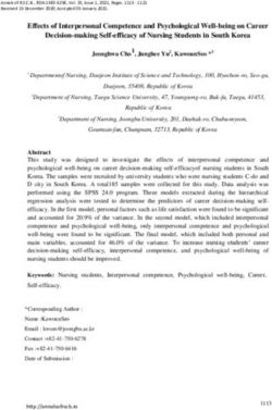 Effects of Interpersonal Competence and Psychological Well-being on Career Decision-making Self-efficacy of Nursing Students in South Korea
