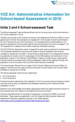 VCE Art: Administrative information for School-based Assessment in 2018 - Victorian Curriculum and Assessment Authority