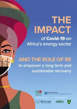 THE IMPACT - AND THE ROLE OF RE to empower a long term and sustainable recovery - Tralac