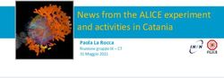 News from the ALICE experiment and activities in Catania - Paola La Rocca Riunione gruppo III - CT 31 Maggio 2021