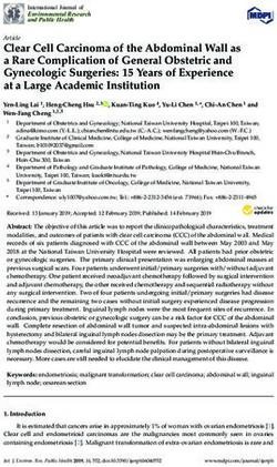 Clear Cell Carcinoma of the Abdominal Wall as a Rare Complication of General Obstetric and Gynecologic Surgeries: 15 Years of Experience at a ...