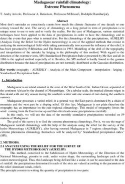 Madagascar rainfall climatology: Extreme Phenomena