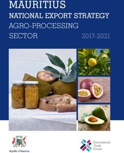 MAURITIUS NATIONAL EXPORT STRATEGY AGRO-PROCESSING SECTOR 2017-2021 - Republic of Mauritius