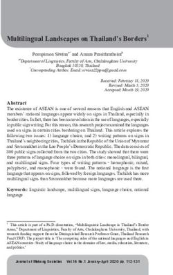 Multilingual Landscapes on Thailand's Borders1 - ThaiJO