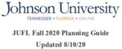 JUFL Fall 2020 Planning Guide Updated 8/10/20 - Johnson University