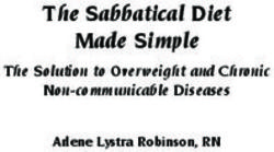 The Sabbatical Diet Made Simple - The Solution to Overweight and Chronic Non-communicable Diseases