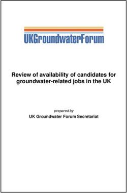 Review of availability of candidates for groundwater-related jobs in the UK - UK Groundwater Forum Secretariat