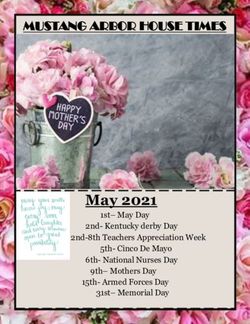 May 2021 2nd-8th Teachers Appreciation Week - MUSTANG ARBOR HOUSE TIMES