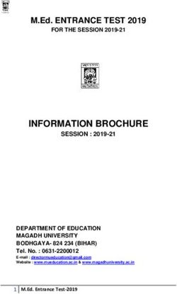 INFORMATION BROCHURE - M.Ed. ENTRANCE TEST 2019 - Magadh University