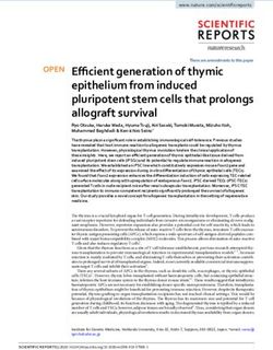 Efficient Generation Of Thymic Epithelium From Induced Pluripotent Stem