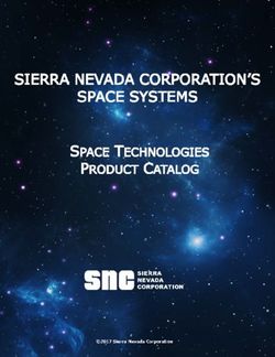 2017 Sierra Nevada Corporation - Space Technologies Product Catalog