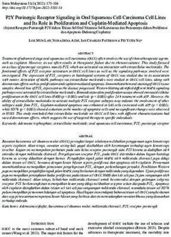 P2Y Purinergic Receptor Signaling In Oral Squamous Cell Carcinoma Cell