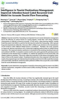 Intelligence in Tourist Destinations Management: Improved Attention-based Gated Recurrent Unit Model for Accurate Tourist Flow Forecasting - MDPI