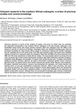 Cetacean research in the southern African subregion: a review of previous studies and current knowledge - Marine Conservation Ecology Lab