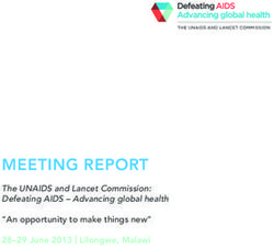 MEETING REPORT The UNAIDS and Lancet Commission: Defeating AIDS - Advancing global health