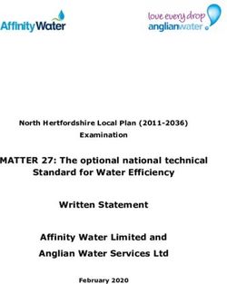 MATTER 27: The optional national technical Standard for Water Efficiency Written Statement Affinity Water Limited and Anglian Water Services Ltd ...
