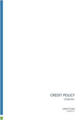 CREDIT POLICY STAR HFL - CREDIT TEAM - : Star Housing Finance Ltd.