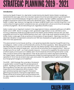 STRATEGIC PLANNING 2019 2021 - Callen-Lorde