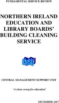 NORTHERN IRELAND EDUCATION AND LIBRARY BOARDS' BUILDING CLEANING SERVICE - FUNDAMENTAL SERVICE REVIEW - CENTRAL MANAGEMENT SUPPORT UNIT