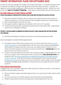 PARENT INFORMATION: PLANS FOR SEPTEMBER 2020 - Silverstone CE ...