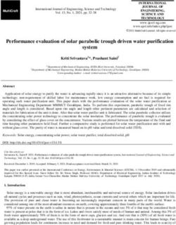Performance evaluation of solar parabolic trough driven water purification system