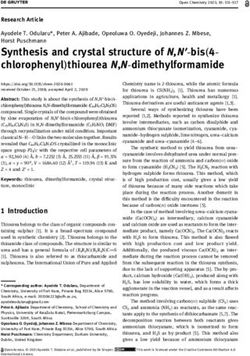 Synthesis And Crystal Structure Of N N Bis Chlorophenyl Thiourea N