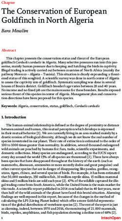 The Conservation of European Goldfinch in North Algeria - IntechOpen