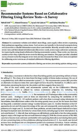 Recommender Systems Based on Collaborative Filtering Using Review Texts-A Survey - MDPI
