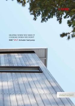 Heating wHen you need it Cooling wHen you don't NIBE SPLIT Air/water heat pump