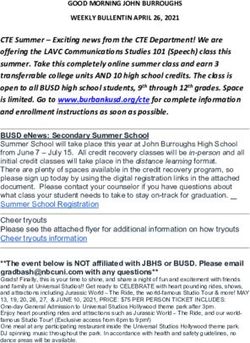 GOOD MORNING JOHN BURROUGHS WEEKLY BULLENTIN APRIL 26, 2021 - Burbank Unified School District