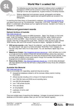 World War I: a select list