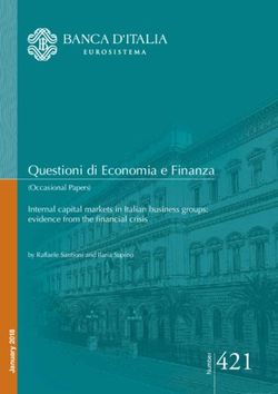 R 421 - Internal capital markets in Italian business groups: evidence from the financial crisis - Banca d'Italia