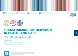 TRANSFORMING PARTICIPATION IN HEALTH AND CARE
