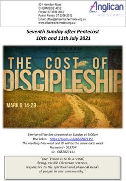 Seventh Sunday after Pentecost 10th and 11th July 2021