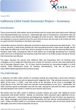 California CASA Youth Outcomes Project - Summary