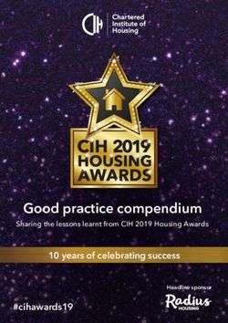 Good practice compendium - Sharing the lessons learnt from CIH 2019 Housing Awards - Chartered Institute of Housing