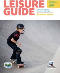 Summer 2020 Creston & District Community Complex - Tuesday June 23rd - Regional District of Central Kootenay