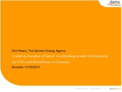 A joint declaration of intent: Accelerating market development for CNG and biomethane in Germany - Dirk Peters, The German Energy Agency ...