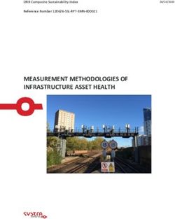 MEASUREMENT METHODOLOGIES OF INFRASTRUCTURE ASSET HEALTH