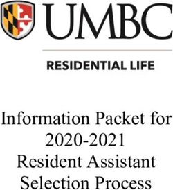 Information Packet for 2020-2021 Resident Assistant Selection Process