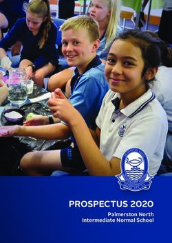 PROSPECTUS 2020 Palmerston North Intermediate Normal School