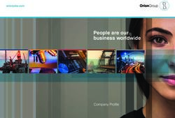 People are our business worldwide - Company Profi le - orionjobs.com - Orion Group