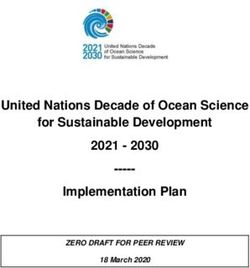 United Nations Decade of Ocean Science for Sustainable Development 2021 - 2030 Implementation Plan - ZERO DRAFT FOR PEER REVIEW 18 March 2020 ...