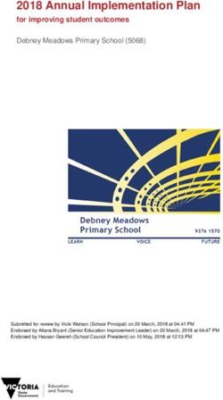 2018 Annual Implementation Plan - for improving student outcomes - Debney Meadows Primary School