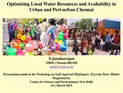 Optimising Local Water Resources and Availability in Urban and Peri-urban Chennai