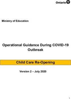 Operational Guidance During COVID-19 Outbreak Child Care Re-Opening - Ministry of Education - Ontario.ca