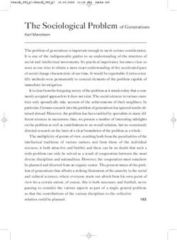 The Sociological Problem of Generations